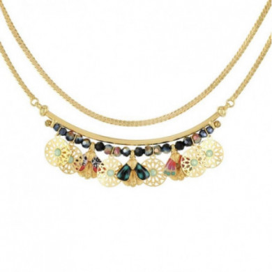 Collier femme or multicolore, Watt's up TARATATA