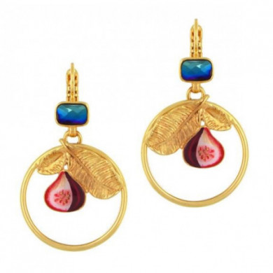 Boucles d’oreilles femme or multicolore Grenat TARATATA Bijoux