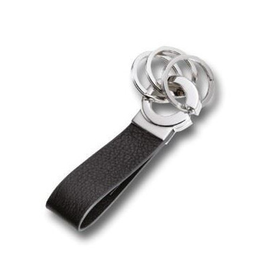 Porte-clés cuir noir homme ou femme TROIKA