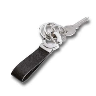 Porte-clés cuir noir homme ou femme TROIKA