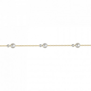 Bracelet or et perles de culture 18 carats