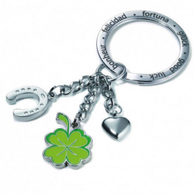 Porte-clés original porte bonheur trèfle TROIKA