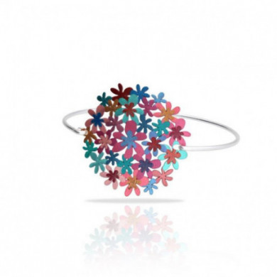 Bracelet jonc argent Bouquet Turquoise RAS® Bijoux