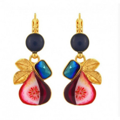 Boucles d’oreilles femme or multicolore Grenat TARATATA Bijoux