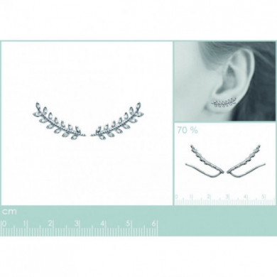 Boucles d’oreilles argent 925, oxydes de zirconium Influences