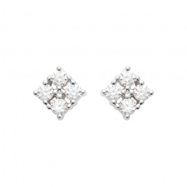 Puce d'oreilles Argent femme oxydes de zirconium Influences