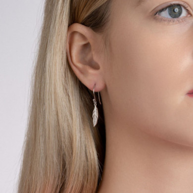 Boucles d’oreilles argent 925 plume Influences