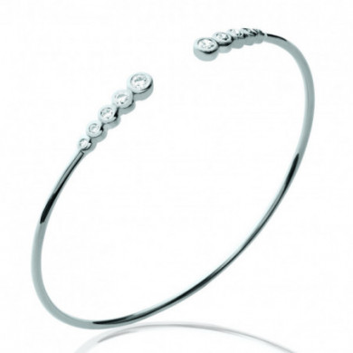 Bracelet argent femme jonc oxydes de zirconium Influences