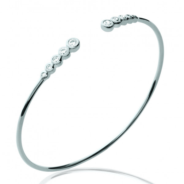 Bracelet argent femme jonc oxydes de zirconium Influences