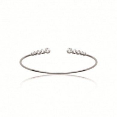 Bracelet argent femme jonc oxydes de zirconium Influences