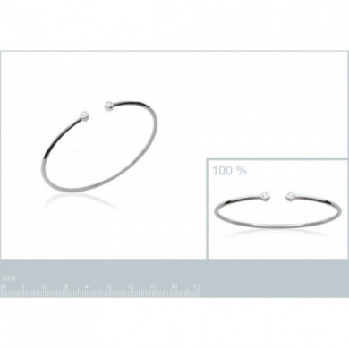 Bracelet argent femme jonc oxydes de zirconium Influences