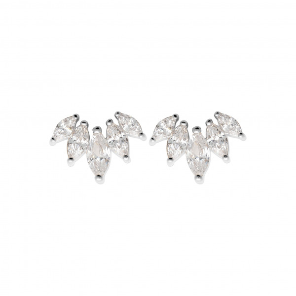 Puce d'oreilles Argent femme oxydes de zirconium Influences