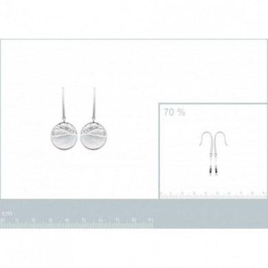 Boucles d'oreilles argent 925 millièmes rondes nacre blanche Influences