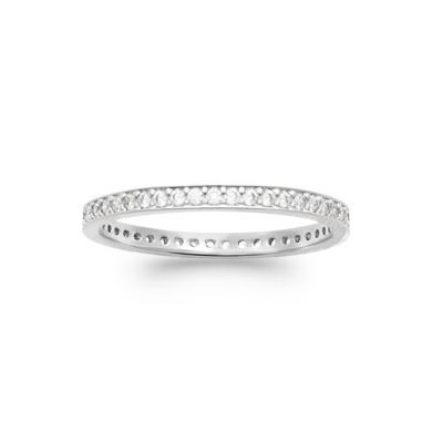 Bague femme argent anneau strass Influences