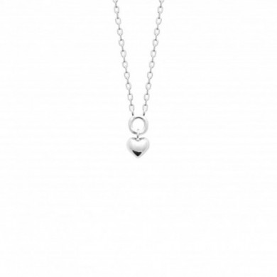 Collier argent femme pendentif coeur Influences