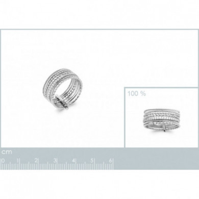 Bague semainier argent 925 millièmes 7 anneaux Influences