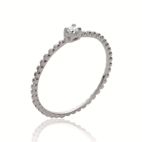 Bague argent femme oxyde de zirconium Influences