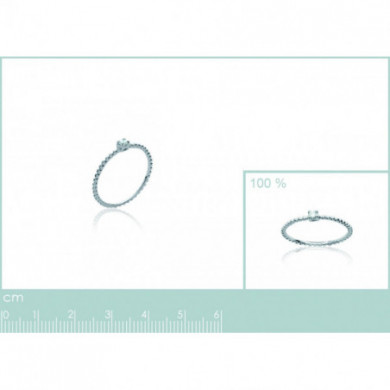 Bague argent femme oxyde de zirconium Influences