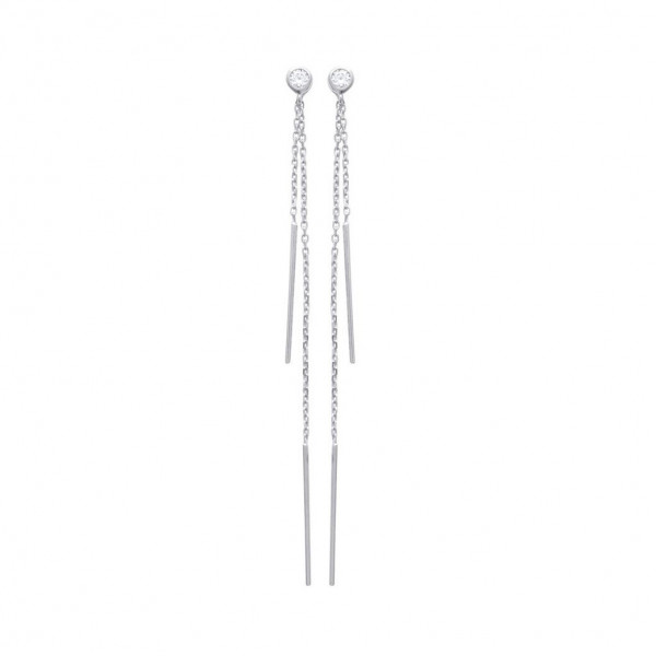Boucles d’oreilles argent femme oxydes de zirconium Influences