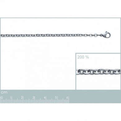 Chaine acier inoxydable maille forçat 3 mm Influences