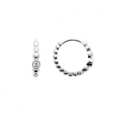 Minis créoles argent 925 boules et oxydes Influences