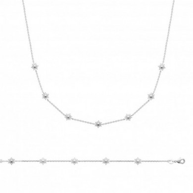 Bracelet argent femme soleil perlé Influences