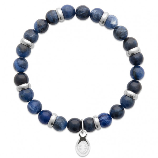 Bracelet acier inoxydable pierre naturelle véritable bleu, Influences