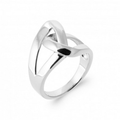 Bague argent femme entrelacée Influences