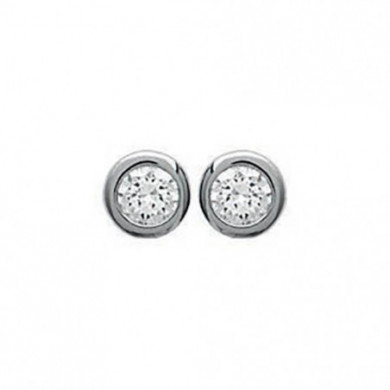 Puce d'oreilles Argent forme ronde 5mm Influences.