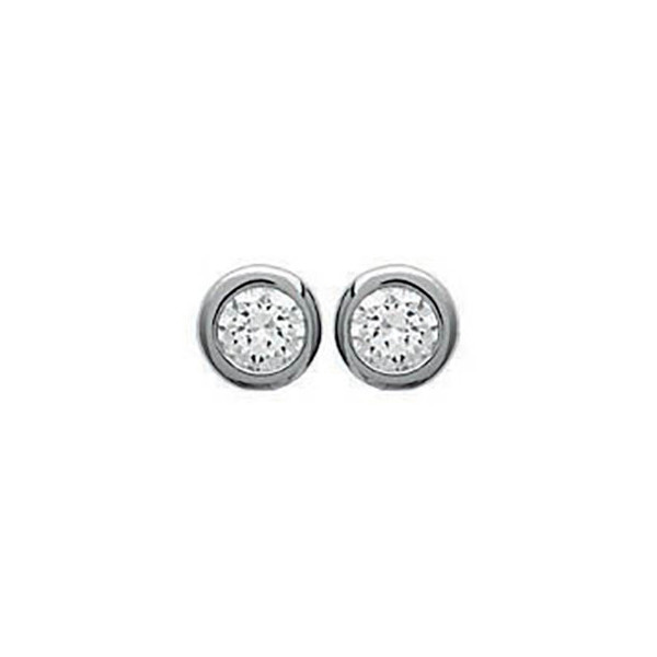 Puce d'oreilles Argent forme ronde 5mm Influences.