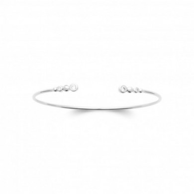 Bracelet argent femme jonc oxydes de zirconium Influences