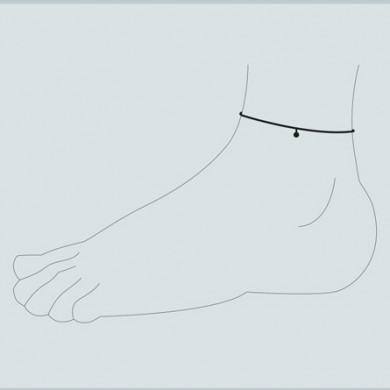 Chaine de cheville argent 925 millièmes étoile Influences