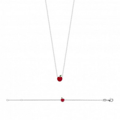 Collier argent enfant pendentif pomme Influences