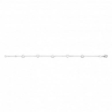 Bracelet argent femme coeurs Influences