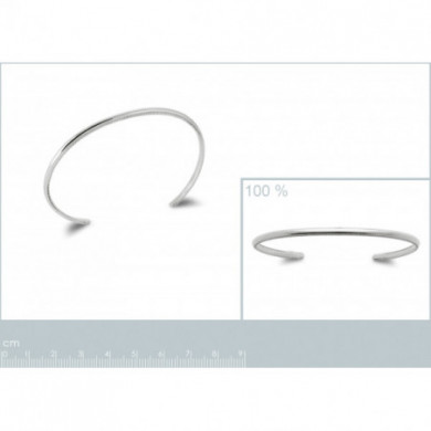 Bracelet jonc argent 925 perlé Influences