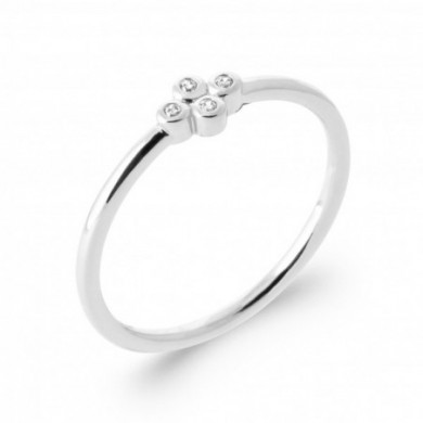 Bague argent femme oxydes de zirconium Influences
