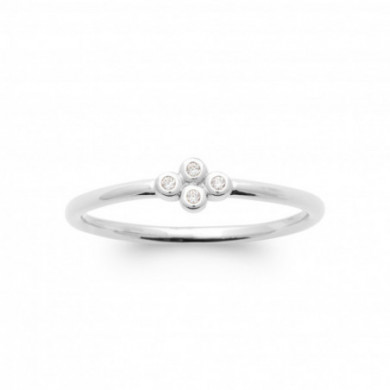 Bague argent femme oxydes de zirconium Influences