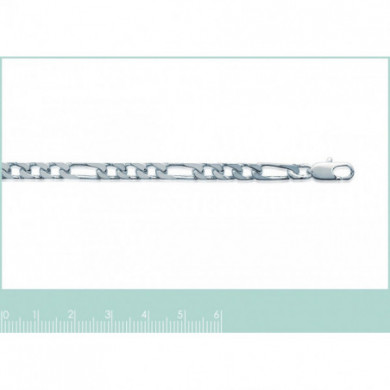 Bracelet argent 925 millièmes maille 1+3 figaro 4 mm Influences