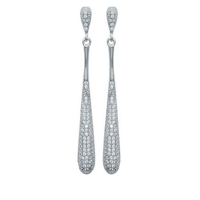 Boucles d'oreilles argent et oxydes de zirconium Influences