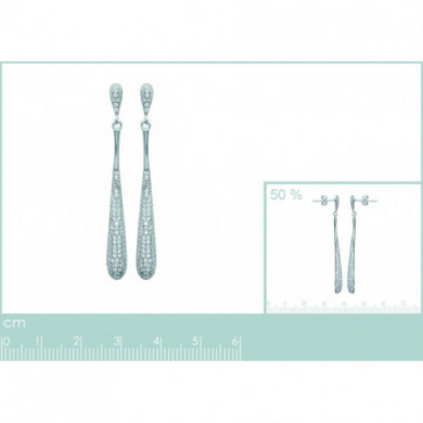 Boucles d'oreilles argent et oxydes de zirconium Influences