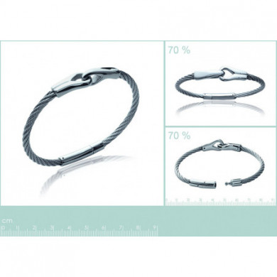Bracelet homme acier inoxydable cable Influences
