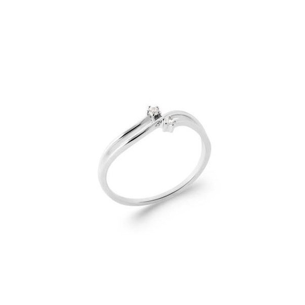 Bague argent 925  toi et moi et oxydes de zirconium Influences