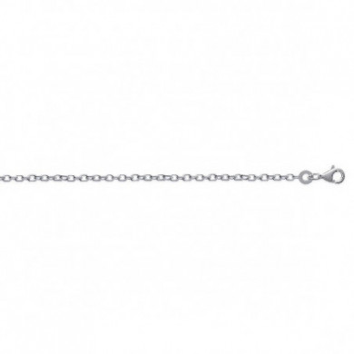Chaine argent 925 millièmes rhodié maille forçat 1,75 mm Influences