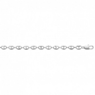 Bracelet argent 925 millièmes maille grain de café 6 mm, Influences