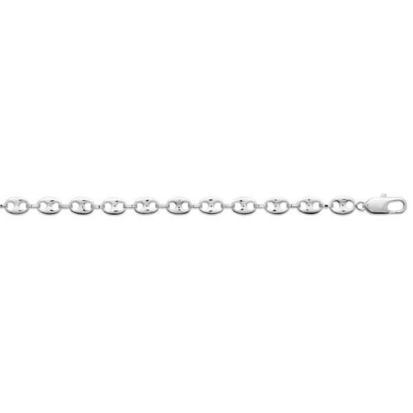 Bracelet argent 925 millièmes maille grain de café 6 mm, Influences