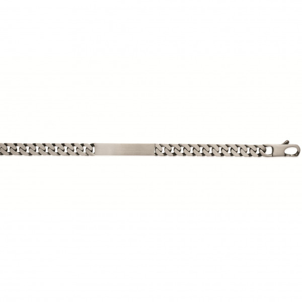 Bracelet argent 925 millièmes identité gourmette 8 mm, Influences