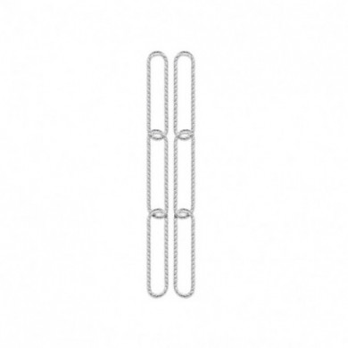 Boucles d’oreilles argent femme mailles rectangles ciselés Influences