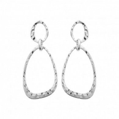 Boucles d’oreilles argent femme martelées Influences