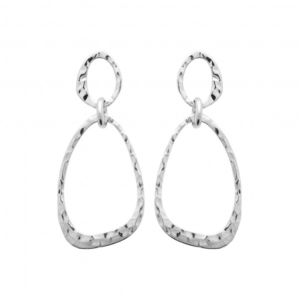 Boucles d’oreilles argent femme martelées Influences