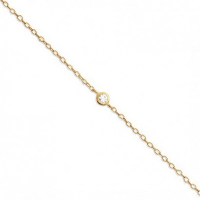 Bracelet plaqué or 18 carats oxyde de zirconium Influences